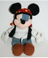 Mickey Mouse Pirate 10&quot; Plush Eye Patch Soft Disney Beanbag Disneyland R... - £9.95 GBP
