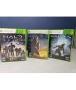 Halo Reach,  Halo 3, Halo 4 (Microsoft Xbox 360) Game Bundle Lot Complete - £15.63 GBP