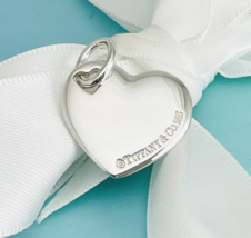 Tiffany &amp; Co Double Puffed Heart Pendant Charm Cutout in Sterling Silver - £127.49 GBP
