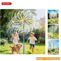 59" Dual-Sided Windmill Sprinkler for Kids - 54 Spray Nozzles, Summer Fun! - $79.15
