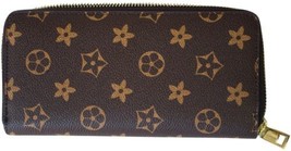 New Lordamere Ladies Wallet Brown Gold Flower Design Rfid Blocking Nib Free S&amp;H! - £14.28 GBP