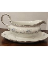 Vintage Johann Haviland China Bavaria Germany Blue Garland Gravy Boat Un... - $55.16 CAD
