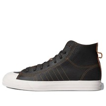 New mens 8.5 Adidas originals Leather High-Top Nizza RF Casual Shoes FV0686 - $71.99