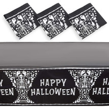 3 Pcs Happy Halloween Tablecloth Skeleton Coffin Table Cover For Party 54X108&quot;&quot; - £15.93 GBP