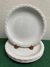 Christian Dior French Country Rose Oyster White Dinner Plates Set Of 4 Vg - £201.06 GBP