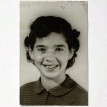 Vintage Original 1952 Junior High School Girl Photograph Black White But... - £7.85 GBP