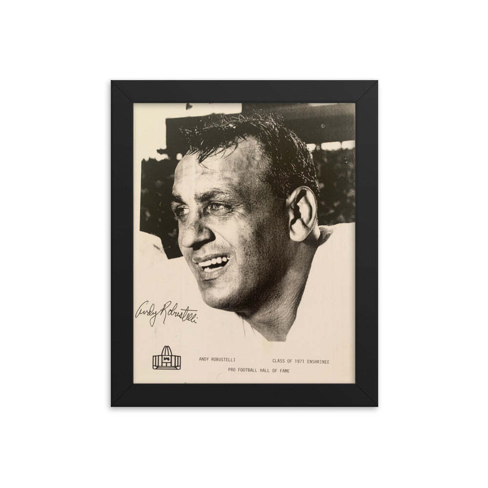 Pro Football HOF Andy Robustelli signed photo Reprint - £50.84 GBP