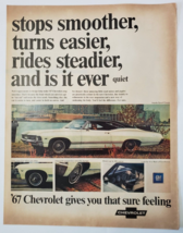 1967 Chevrolet Vintage Print Ad Impala Sport Coupe Gives You That Sure Feeling - $12.95