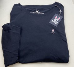 Psycho Bunny Navy Blue Short Sleeve T-Shirt Pima Cotton Mens 4XL Logo New - £27.24 GBP