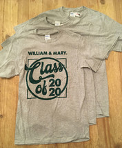 3 -College of William &amp; Mary Graduation Class of 2020  Gray Green T Shir... - £15.66 GBP