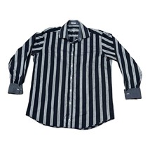 Tailor byrd Mens Classic Fit Striped Long Sleeve Cotton Shirt Size L Fli... - £14.73 GBP