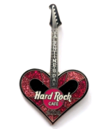 Hard Rock Cafe 2003 Valentine’s Day Heart Guitar Pin Glitter Music Theme... - $17.64 CAD