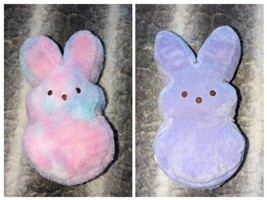 Peeps® Pastel Tie Dye/ Purple Easter Bunny Reversible Plush Toy 11&quot; - £11.85 GBP