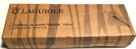 Baladeo Laguiole Folding Knife 3.25&quot; 440 Steel Blade Zebra Striped Handle - £77.39 GBP