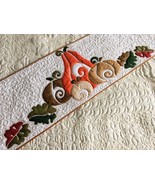 Quilted Thanksgiving table runner, Pumpkins bed topper, Halloween table - £82.02 GBP