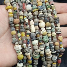 Authentic Ancient Islamic Roman Era Beads Strand Necklace 6 Strands RM-2 - $291.00