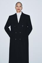 $269 ZARA BLACK ITALIAN FABRIC WOOL BLEND COAT ZW COLLECTION LIMITED EDI... - $229.00