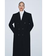 $269 ZARA BLACK ITALIAN FABRIC WOOL BLEND COAT ZW COLLECTION LIMITED EDI... - $229.00