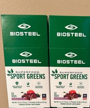 Lot of 2 Biosteel Superfood Sport Greens Packets 12 Packets Pomegranate ... - $27.67