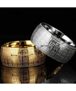 Powerful Carved Ancient Chinese Buddha Taoist Scripture Ring - £9.43 GBP