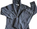 Chico&#39;s Zenergy Heather Gray  Track Suit Set - Pants Hoodie Jacket  Size 1 - £16.51 GBP