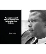 SIDNEY POITIER INSPIRATIONAL MOTIVATION TRIBUTE QUOTE PHOTO A PERSON DOS... - €4,84 EUR+