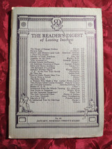 Readers Digest January 1928 Joseph Pulitzer Harriet Beecher Stowe John Erskine - £28.80 GBP