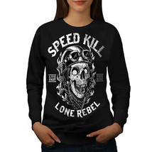 Wellcoda Speed Kill Skull Horror Womens Sweatshirt,  Casual Pullover Jumper - £23.10 GBP+