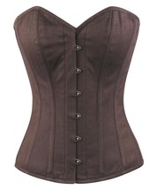 Bustier Gothic Full Steel Ironing Spiral Victorian Over Bust Cotton Corset - £33.71 GBP+