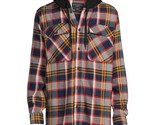 No Boundaries Men&#39;s Hooded Flannel Shirt, Blue Cove Size 2XL(50-52) - $22.76