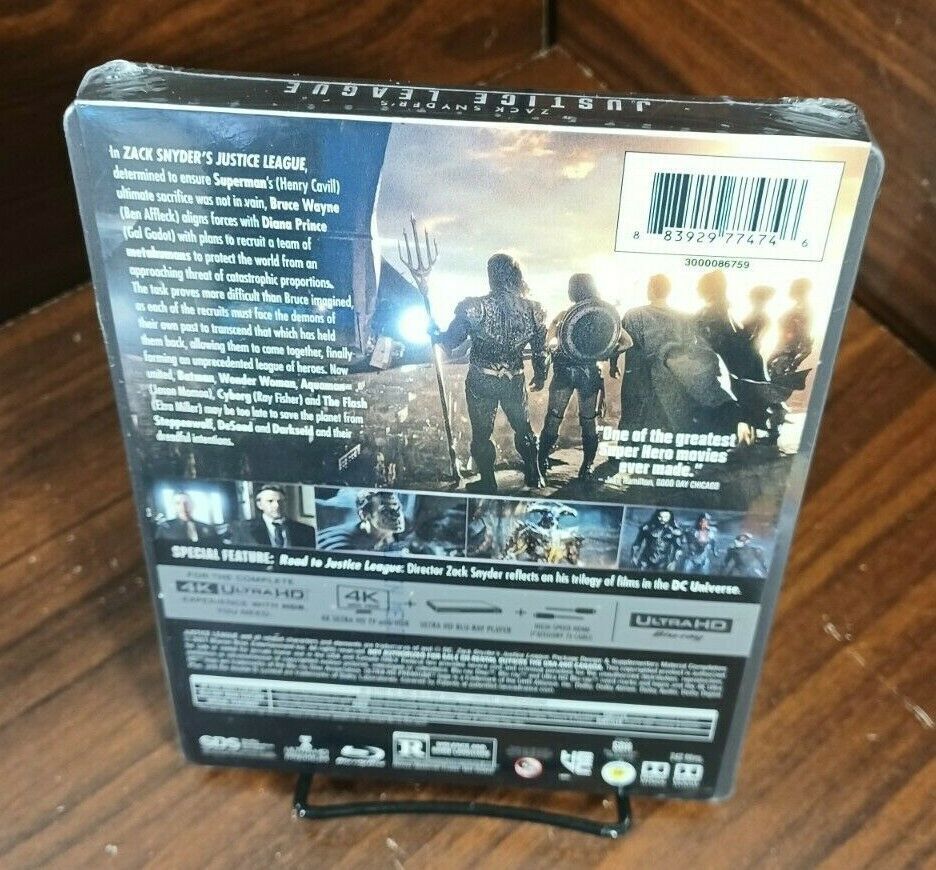 Zack Snyder’s Justice League 4K Collector STEELBOOK (4K+Blu-ray+Digital) NEW Item image 4