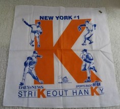 Vintage 1988 New York Mets Daily News Strikeout Hanky  - £11.87 GBP
