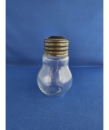 Vintage Glass Light Bulb Shaped Vase-Jar w/Screw-On Cover - No 15 on Bottom - $17.81
