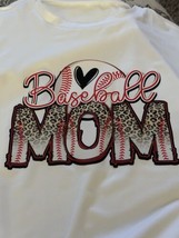 “Baseball Mom” White Short Sleeve Size XL Women’s T-Shirt - £9.73 GBP