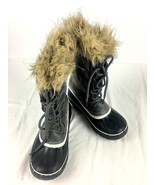 ONE STEP UP Duck Boots Ladies Size 7 Faux Fur Lace Up Snow Winter - £28.18 GBP