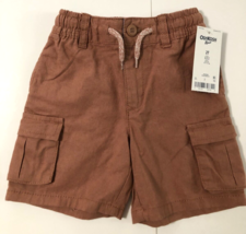 Oshkosh B&#39;gosh Boys Brown Draw String Cargo Shorts Size 2T - $12.00