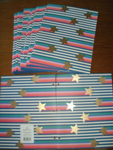 Wholesale Bulk Teacher Lot of New 2 Pocket Portfolio Folders 24 ct stars stripes - £7.99 GBP