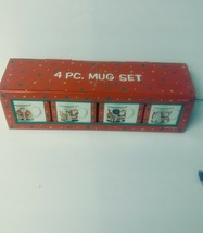 Coco Dowley 4 pc Christmas Mug Set Fine Ceramic By Certified Internation... - £20.53 GBP