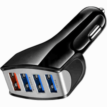New 4 Port USB QC 3.0 Fast Car Charger For Samsung iPhone LG Motorola Cell Phone - £4.60 GBP