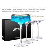 NEW Crystal Martini Cocktail Glasses 12 Ounce Set of 4 Martini-Set of 4-... - $38.03 CAD