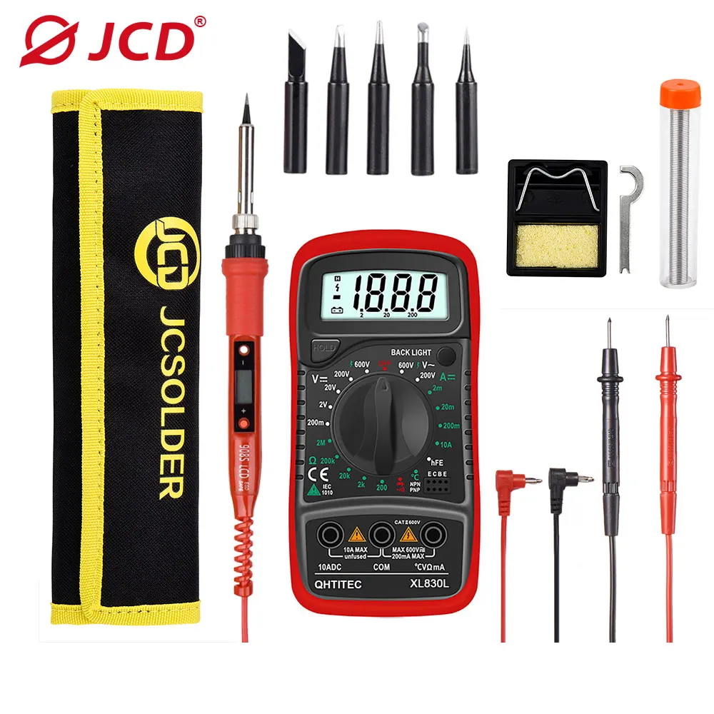 JCD Electric Soldering  80W 220V Adjustable Temperature LCD Digital Display With - £124.65 GBP