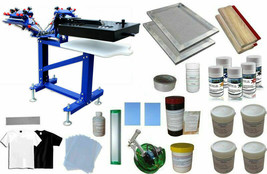 DIY Micro-adjust 3 Color 1 Station Screen Printing Kit Press Printer&amp;Flash Dryer - £652.35 GBP