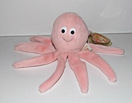 Ty Beanie Baby Inky Plush 7in Pink Octopus Stuffed Animal Retired with T... - £8.00 GBP