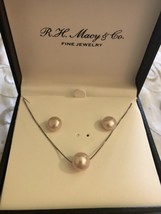 Cultured Freshwater Pearl Classic Jewelry Set in Sterling Silver (8-10mm) - £31.92 GBP