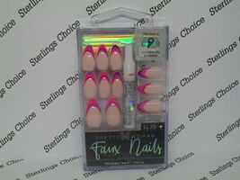 Pretty Woman Faux Nails #PDV3172 Hot Pink Purple Pink Ombre Tips - $9.84