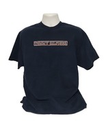 Vintage 90s Tommy Hilfiger Spellout Mens XL Navy Blue T Shirt Made In USA - £15.67 GBP