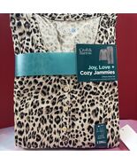NWT LADIES CROFT &amp; BARROW Leopard Print PAJAMA PANTS SET     SIZE XS - $29.70