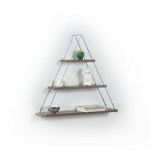 Moset Floating Wall Shelf: Rustic Metal Triangle Decor for Books - $69.99