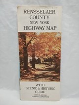 Vintage Rensselaer County New York Highway Map With Scenic And Historic Guide - £37.37 GBP