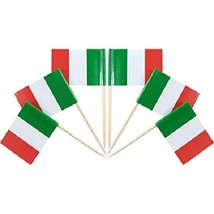 1000 Italian Italy Flag 2.5&#39;&#39; Mini-toothpicks (10x 100 ct packs) - £17.57 GBP